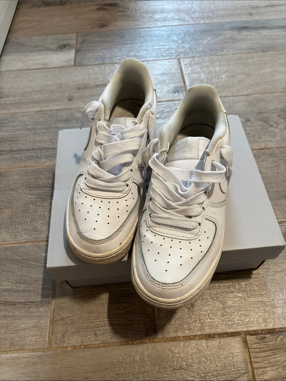 Nike White Low-Top Leather Sneakers